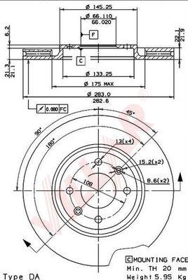 Villar 628.1411 - Тормозной диск autodnr.net