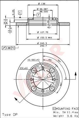 HELLA 8DD 355 101-141 - Гальмівний диск autocars.com.ua