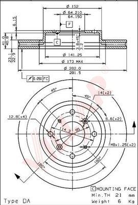 Villar 628.1489 - Тормозной диск autodnr.net