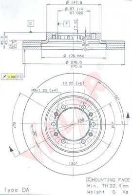 Villar 628.1501 - Гальмівний диск autocars.com.ua