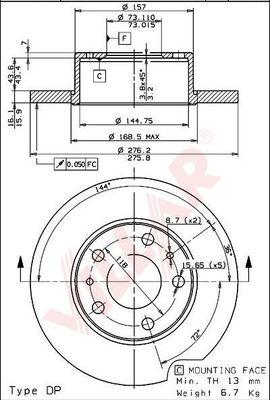 Villar 628.1514 - Тормозной диск autodnr.net