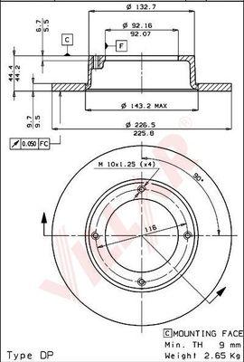 Villar 628.1558 - Тормозной диск autodnr.net