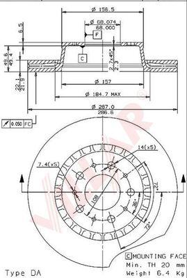 Villar 628.1618 - Тормозной диск autodnr.net