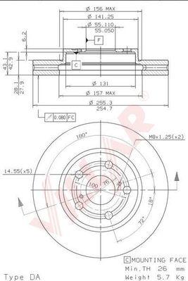 Villar 628.1671 - Тормозной диск autodnr.net