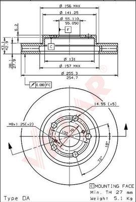 Villar 628.1686 - Тормозной диск autodnr.net