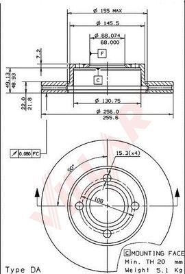 Villar 628.1713 - Тормозной диск autodnr.net