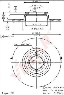 Villar 628.1722 - Тормозной диск autodnr.net