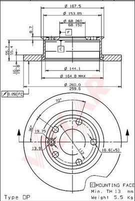 Villar 628.1754 - Тормозной диск autodnr.net