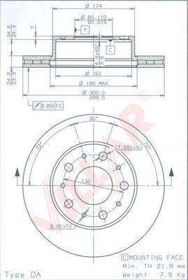 Villar 628.1913 - Гальмівний диск autocars.com.ua