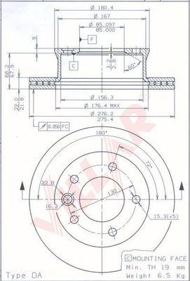 Villar 628.1919 - Гальмівний диск autocars.com.ua