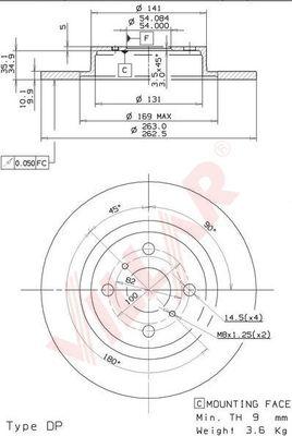 Villar 628.2029 - Тормозной диск autodnr.net