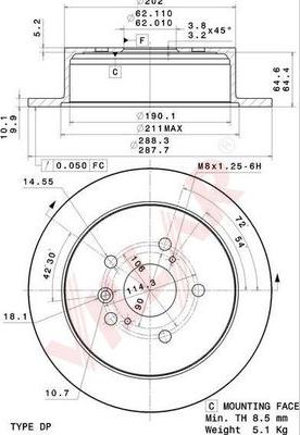 Villar 628.2060 - Тормозной диск autodnr.net