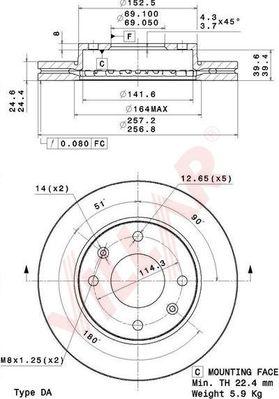 Villar 628.2091 - Тормозной диск autodnr.net