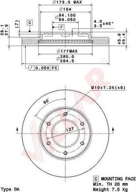 Villar 628.2112 - Тормозной диск autodnr.net