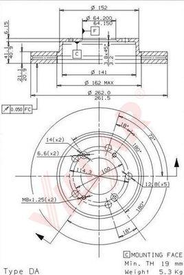 Villar 628.2151 - Тормозной диск autodnr.net