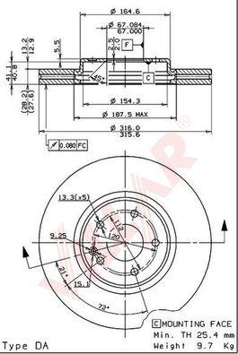 Villar 628.2165 - Гальмівний диск autocars.com.ua