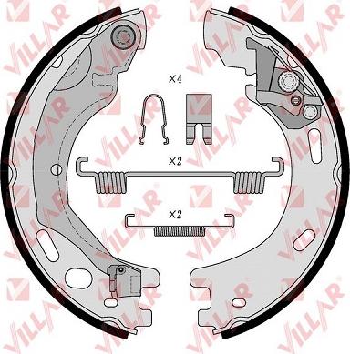 Villar 629.0286 - Комплект гальм, ручник, парковка autocars.com.ua