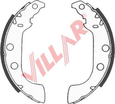 Villar 629.0569 - Комплект гальм, барабанний механізм autocars.com.ua