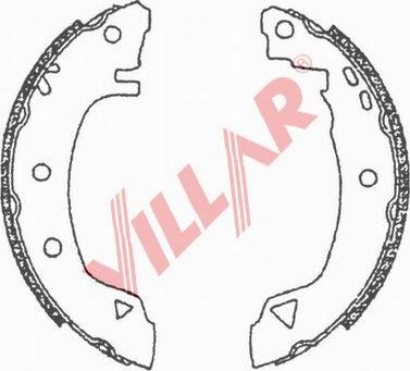 Villar 629.0602 - Комплект тормозных колодок, барабанные autodnr.net