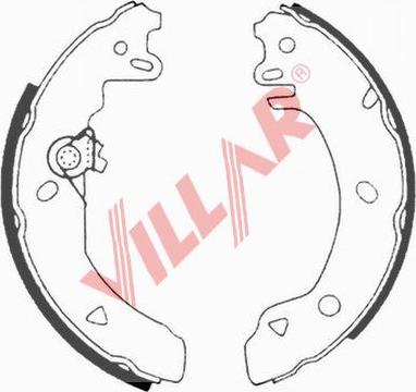Villar 629.0610 - Комплект гальм, барабанний механізм autocars.com.ua