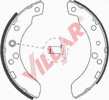 Villar 629.0611 - Комплект гальм, барабанний механізм autocars.com.ua