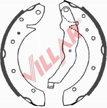 Villar 629.0623 - Комплект тормозных колодок, барабанные autodnr.net