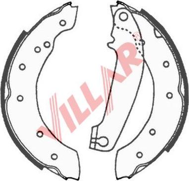 Villar 629.0642 - Комплект гальм, барабанний механізм autocars.com.ua