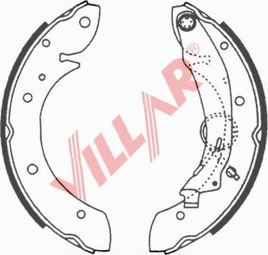 Villar 629.0648 - Комплект гальм, барабанний механізм autocars.com.ua