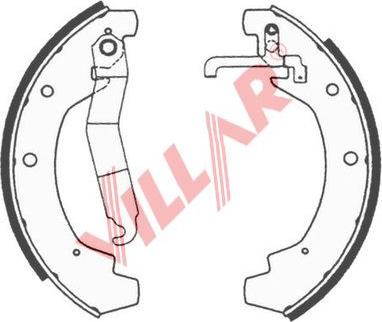 Villar 629.0670 - Комплект гальм, барабанний механізм autocars.com.ua