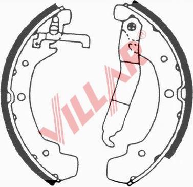 Villar 629.0671 - Комплект гальм, барабанний механізм autocars.com.ua