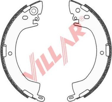 Villar 629.0674 - Комплект тормозных колодок, барабанные autodnr.net