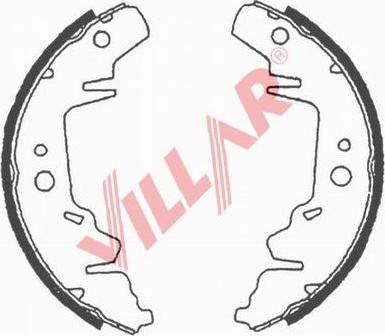 Villar 629.0687 - Комплект гальм, барабанний механізм autocars.com.ua