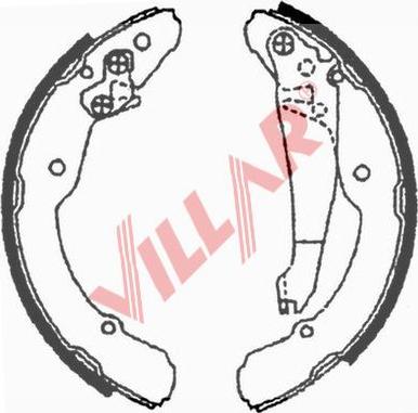 Villar 629.0689 - Комплект гальм, барабанний механізм autocars.com.ua