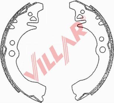 Villar 629.0695 - Комплект тормозных колодок, барабанные autodnr.net