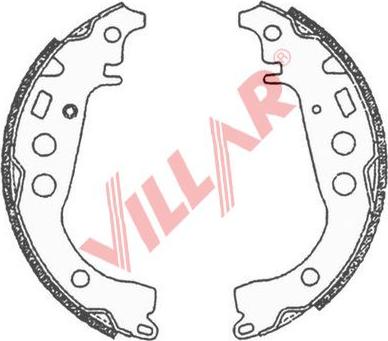 Villar 629.0707 - Комплект гальм, барабанний механізм autocars.com.ua