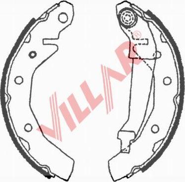 Villar 629.0710 - Комплект тормозных колодок, барабанные autodnr.net