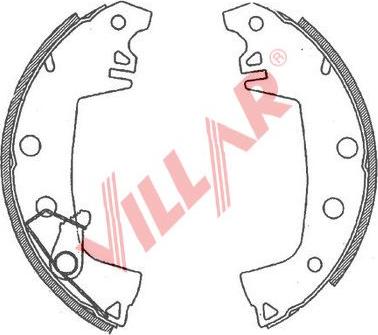 Villar 629.0715 - Комплект гальм, барабанний механізм autocars.com.ua