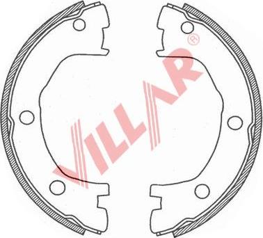 Villar 629.0723 - Комплект гальм, ручник, парковка autocars.com.ua