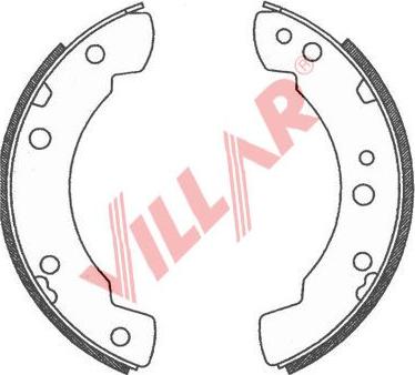 Villar 629.0725 - Комплект гальм, барабанний механізм autocars.com.ua