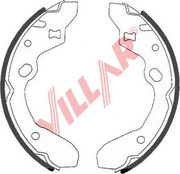 Villar 629.0741 - Комплект гальм, барабанний механізм autocars.com.ua