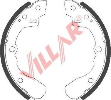 Villar 629.0743 - Комплект гальм, барабанний механізм autocars.com.ua