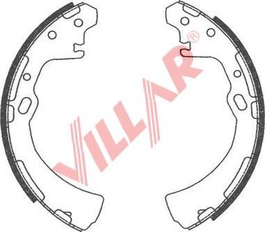 Villar 629.0751 - Комплект гальм, барабанний механізм autocars.com.ua