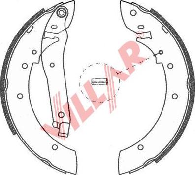 Villar 629.0757 - Комплект гальм, барабанний механізм autocars.com.ua