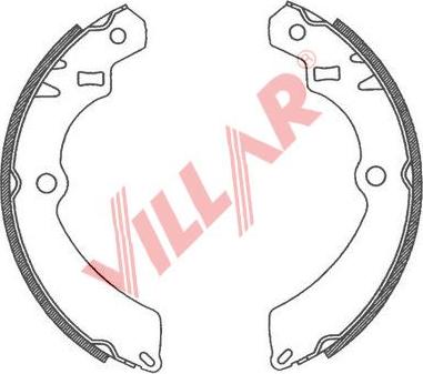 Villar 629.0770 - Комплект гальм, барабанний механізм autocars.com.ua