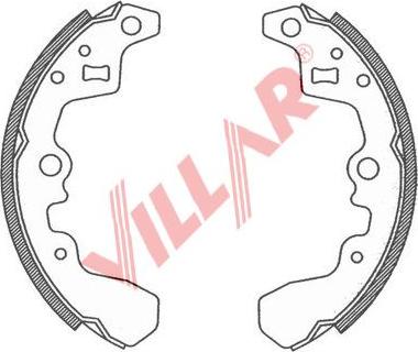 Villar 629.0773 - Комплект гальм, барабанний механізм autocars.com.ua