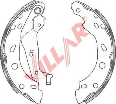 Villar 629.0792 - Комплект тормозных колодок, барабанные autodnr.net