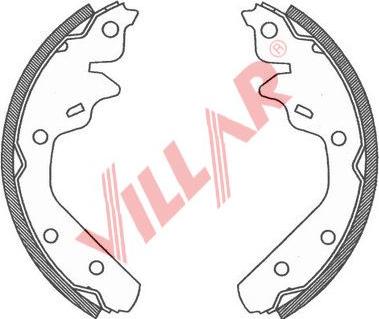 Villar 629.0799 - Комплект тормозных колодок, барабанные autodnr.net