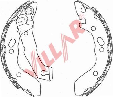 Villar 629.0804 - Комплект гальм, барабанний механізм autocars.com.ua