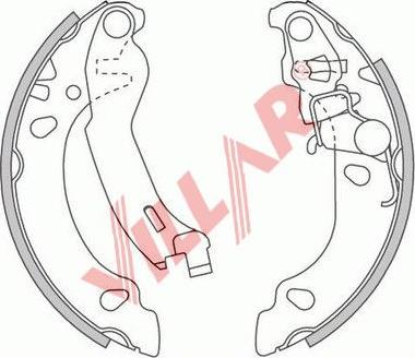 Villar 629.0814 - Комплект гальм, барабанний механізм autocars.com.ua