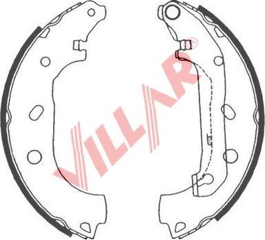 Villar 629.0823 - Комплект тормозных колодок, барабанные autodnr.net